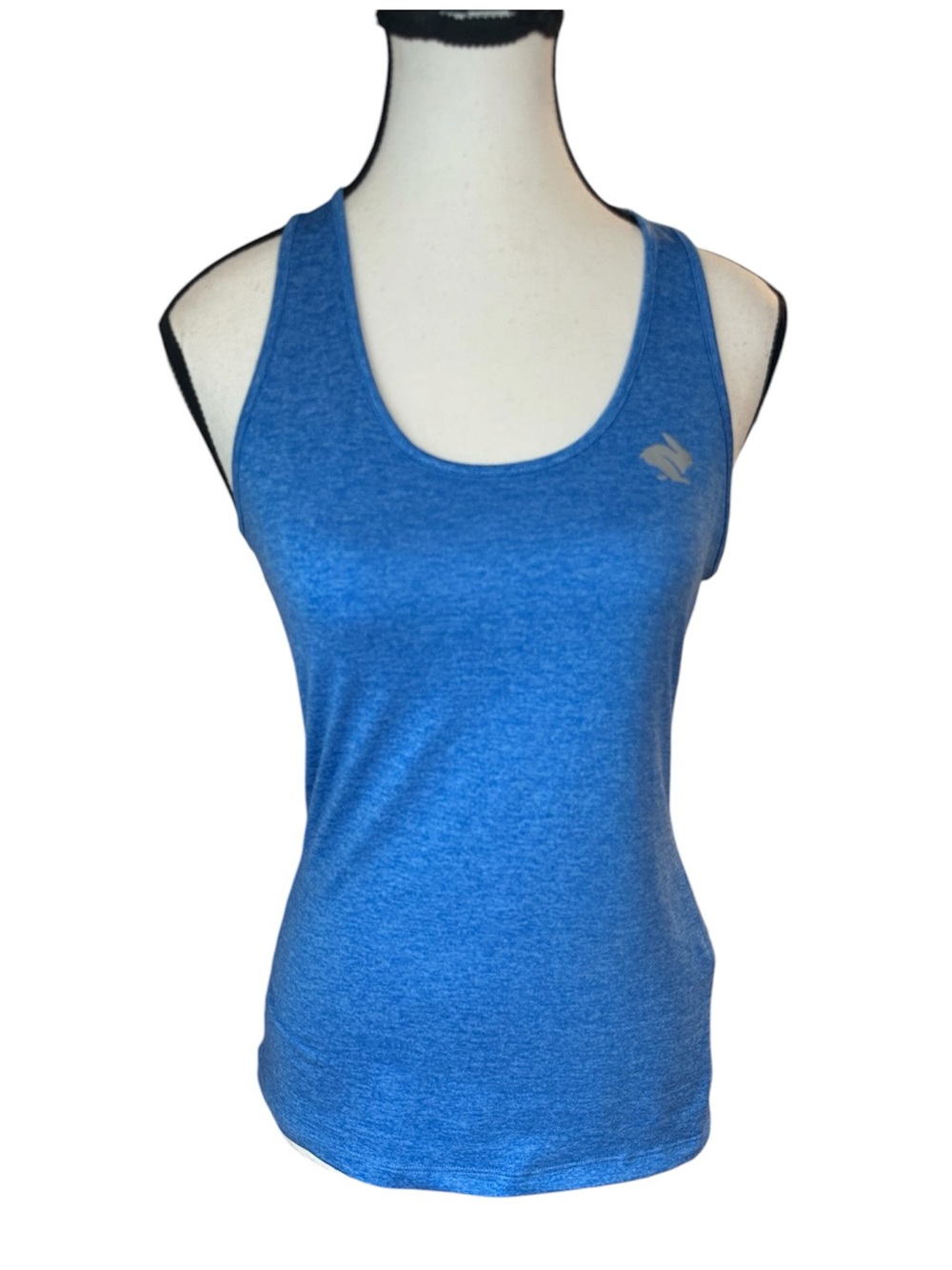 Rabbit Women's Blue Scoop Neck Athletic Racerback Tank